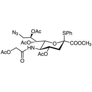 TCI M2696 1195053-25-8 Methyl (Phenyl 5-Acetoxyacetamido-4,7,8-tri-O-acetyl-9-azido-3,5,9-trideoxy-2-thio-D-glycero-beta-D-galacto-2-nonulopyranosid)onate