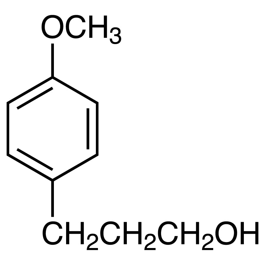 TCI M3514 5406-18-8 3-(4-Methoxyphenyl)propan-1-ol — struktur kimia