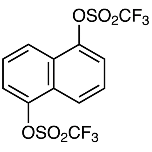 TCI N0925 152873-79-5 1,5-Naphthalenebis(trifluoromethanesulfonate) — struktur kimia
