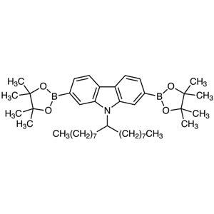 TCI O0428 958261-51-3 9-(9-Heptadecanyl)-2,7-bis(4,4,5,5-tetramethyl-1,3,2-dioxaborolan-2-yl)carbazole