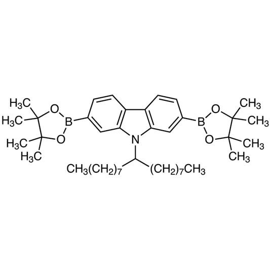 TCI O0428 958261-51-3 9-(9-Heptadecanyl)-2,7-bis(4,4,5,5-tetramethyl-1,3,2-dioxaborolan-2-yl)carbazole