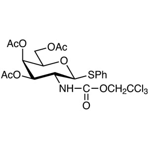 TCI P1642 278784-83-1 Fenil 3,4,6-Tri-O-asetil-2-deoksi-1-tio-2-(2,2,2-trikloroetoksiformamido)-beta-D-galaktopiranosida