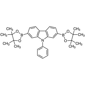 TCI P2571 1035631-57-2 9-Phenyl-2,7-bis(4,4,5,5-tetramethyl-1,3,2-dioxaborolan-2-yl)-9H-carbazole