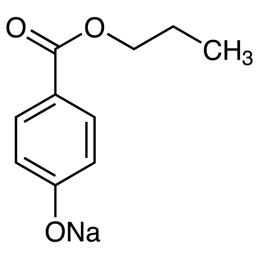 TCI P3039 35285-69-9 Sodium Propylparaben — struktur kimia