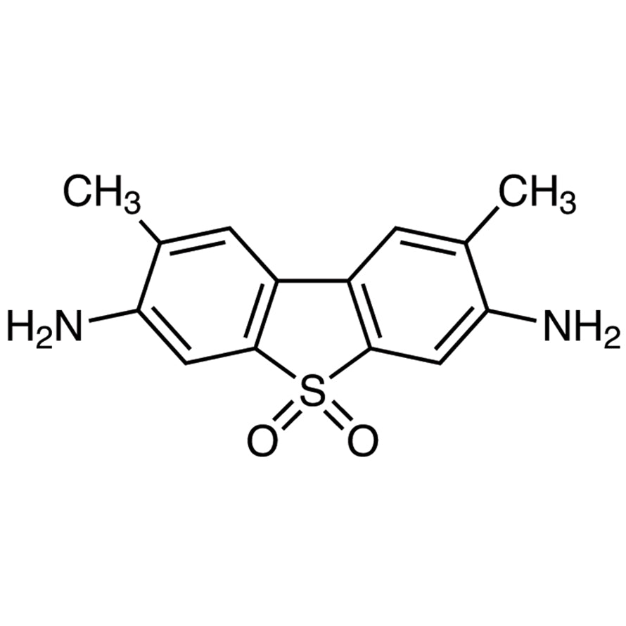 TCI T1419 55011-44-4 3,7-Diamino-2,8-dimethyldibenzothiophene Sulfone (mengandung isomer 2,6-Dimetil)
