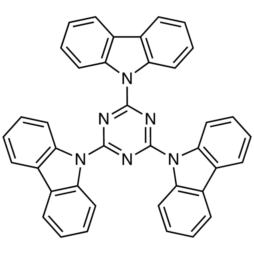 TCI T2700 134984-37-5 2,4,6-Tri(9H-carbazol-9-il)-1,3,5-triazine (dimurnikan dengan sublimasi)
