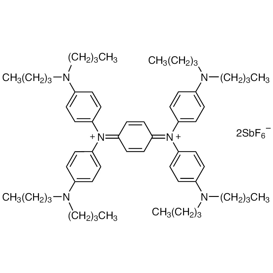 5496-71-9 N,N,N',N'-Tetrakis(4-dibutylaminophenyl)-1,4-benzoquinone Diiminium Bis(hexafluoroantimonate) - AMI Scientific