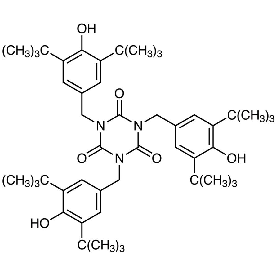 TCI T3653 27676-62-6 1,3,5-Tris(3,5-di-tert-butyl-4-hydroxybenzyl)-1,3,5-triazinane-2,4,6-trione