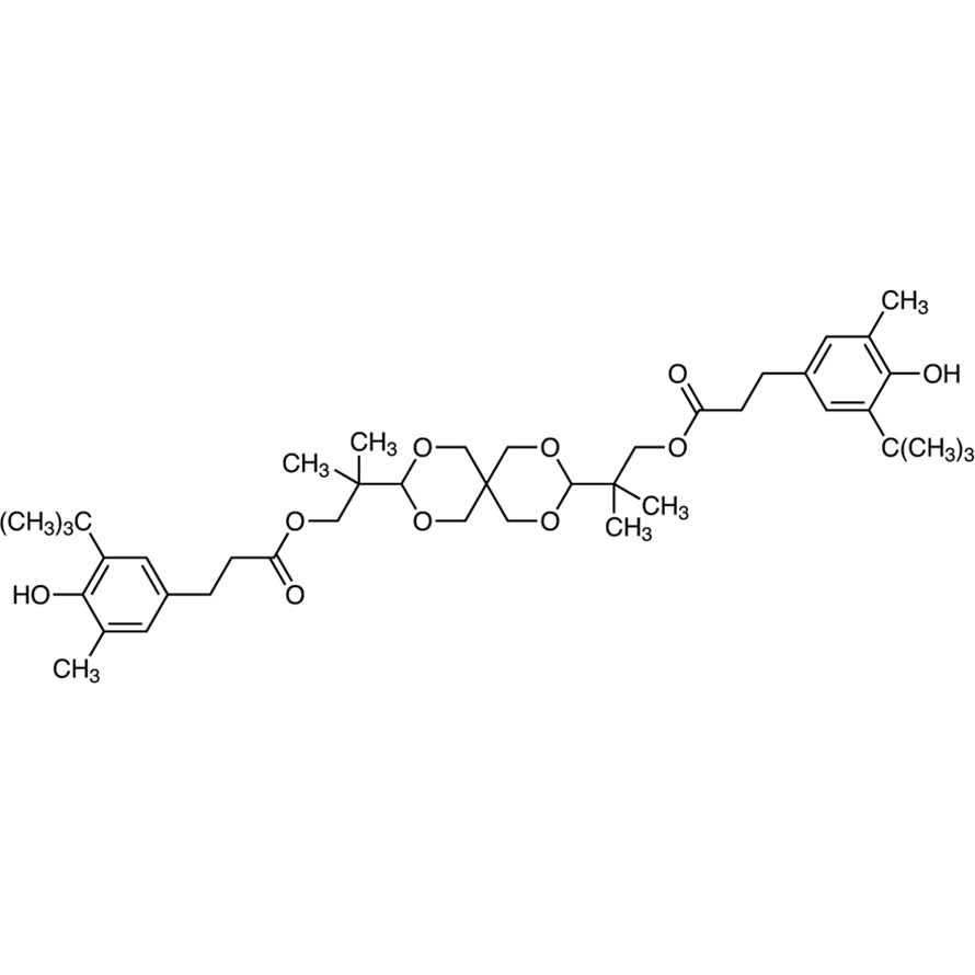 TCI T3804 90498-90-1 2,4,8,10-Tetraoxaspiro[5.5]undecane-3,9-diylbis(2-methylpropane-2,1-diyl) Bis[3-[3-(tert-butyl)-4-hydroxy-5-methylphenyl]propanoate]
