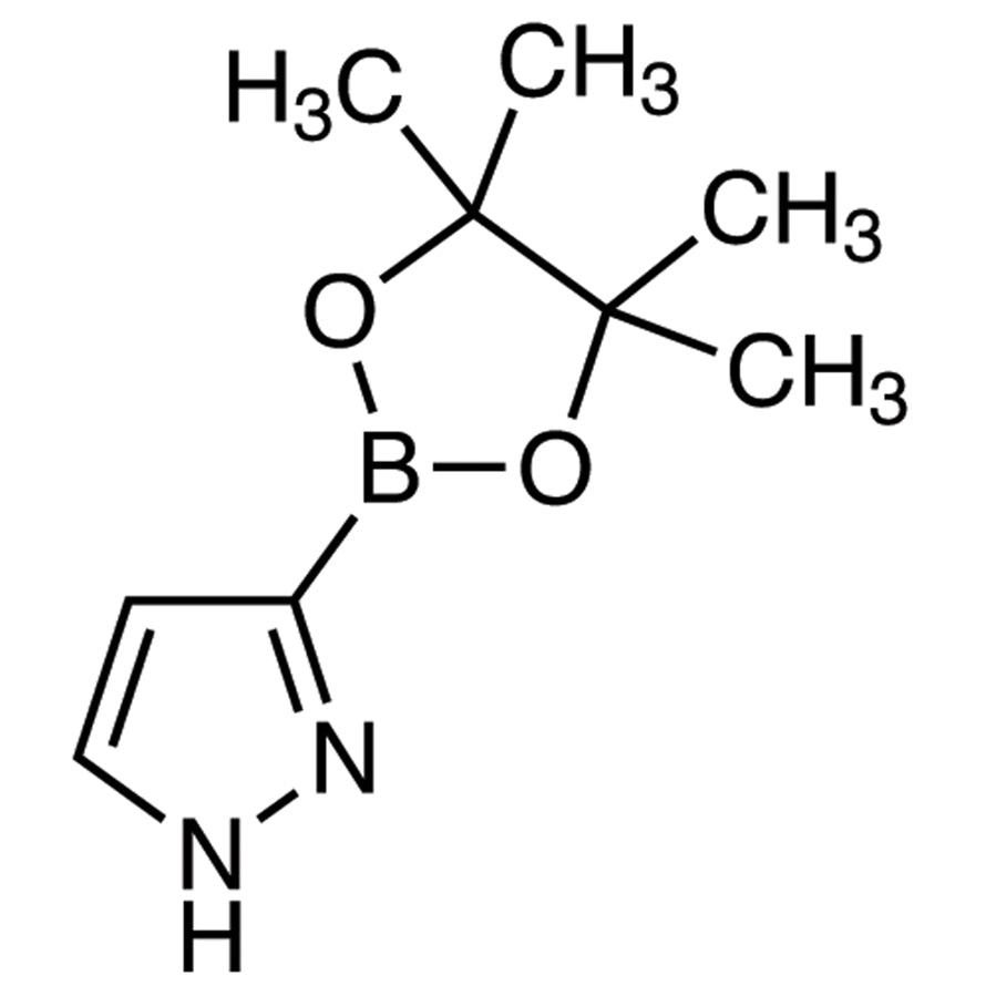 TCI T3829 844501-71-9 3-(4,4,5,5-Tetramethyl-1,3,2-dioxaborolan-2-yl)-1H-pyrazole — struktur kimia