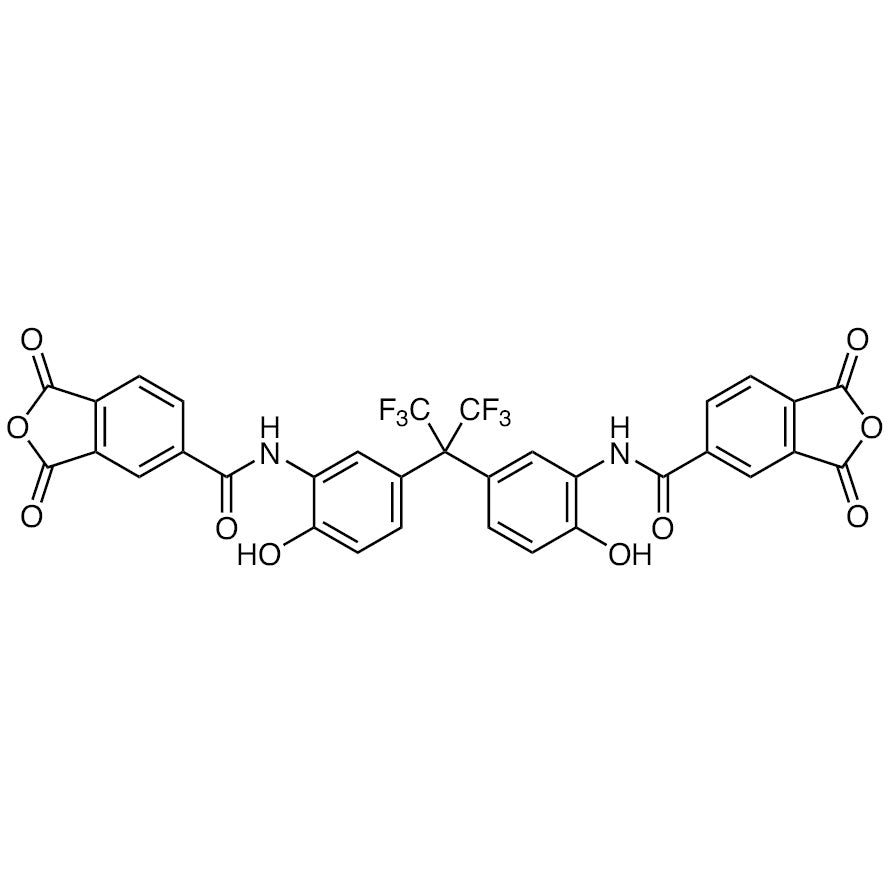 TCI T4007 223255-30-9 N,N'-[(Perfluoropropane-2,2-diyl)bis(6-hydroxy-3,1-phenylene)]bis(1,3-dioxo-1,3-dihydroisobenzofuran-5-carboxamide)