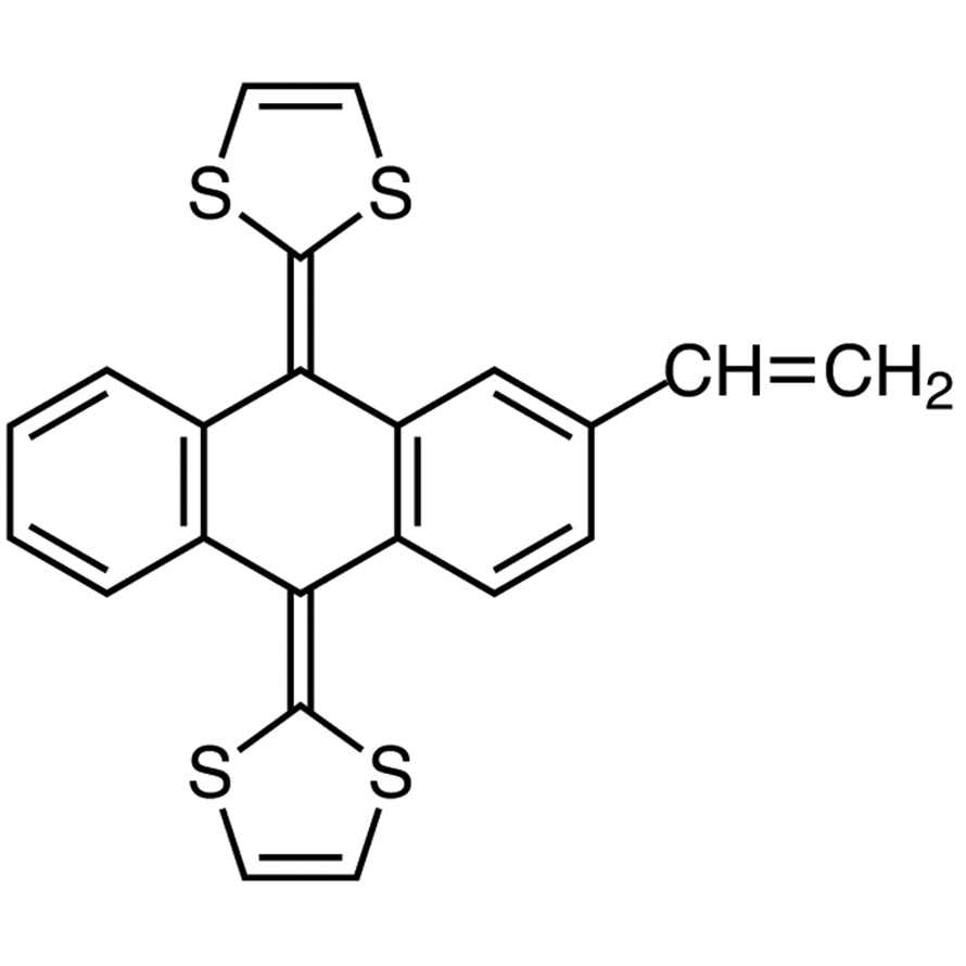 TCI V0136 736998-56-4 2,2'-(2-Vinylanthracene-9,10-diylidene)bis(1,3-dithiole)