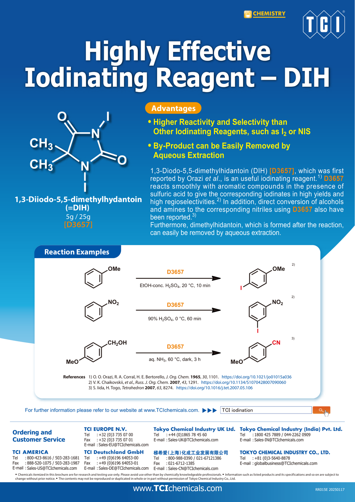 1,3-Diiodo-5,5-dimethylhydantoin - brosur TCI: Highly Effective Iodinating Reagent - DIH