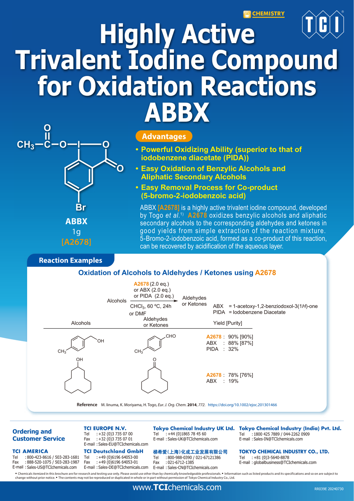 1-Acetoxy-5-bromo-1,2-benziodoxol-3(1H)-one - brosur TCI: A Highly Active Trivalent Iodine Compound for Oxidation Reactions ABBX