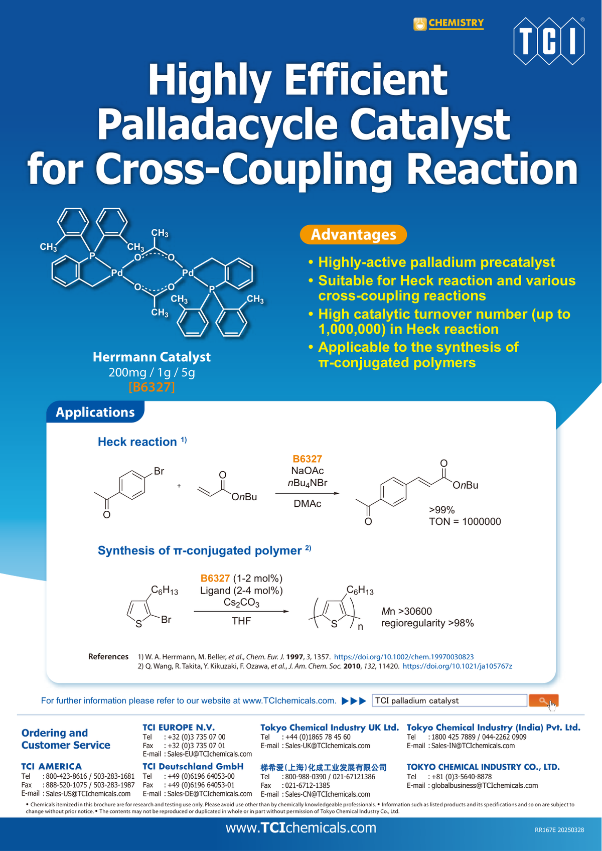 trans-Bis(acetato)bis[o-(di-o-tolylphosphino)benzyl]dipalladium(II) - brosur TCI: Highly Efficient Palladacycle Catalyst for Cross-Coupling Reaction
