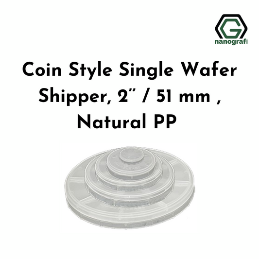 Nanografi NG01WS0101 Coin Style Single Wafer Shipper, 2’’ / 51 mm , Natural PP