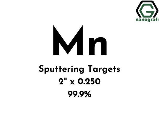 Nanografi NG0ST01MN04 Manganese (Mn) Sputtering Target 99.9% 2" x 0.250"