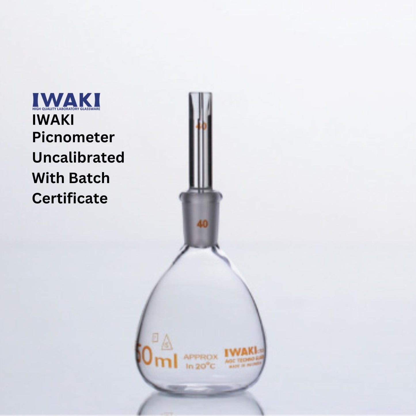 IWAKI picnometer uncalibrated 5-100ml