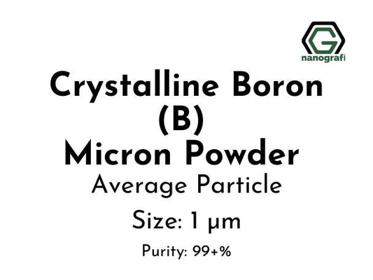 Nanografi NG10MPW1297 Crystalline Boron (B) Micron Powder, Average Particle Size: 1 μm 1 μm