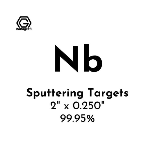 Nanografi NG0ST02NI04 Niobium (Nb) Sputtering Target 99.95% 2" x 0.250"
