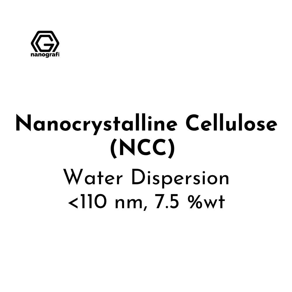 Nanocrystalline Cellulose (NCC) Water Dispersion, Size: <110 nm, 7.5 %wt - Nanografi Advanced Materials