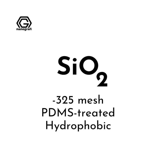 Silicon Dioxide (SiO₂) Submicron Fumed Powder, PDMS-treated, Hydrophobic, Size: -325 mesh