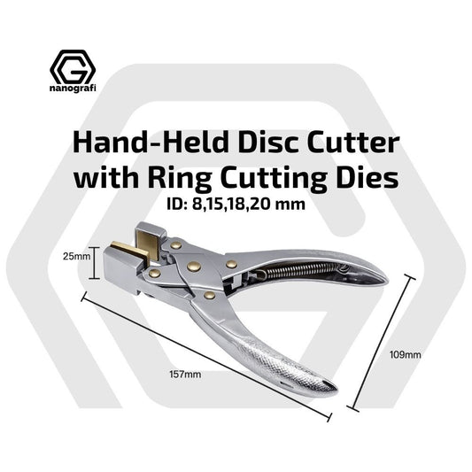 Hand-Held Disc Cutter with Ring Cutting Dies, ID: 8,15,18,20 mm - Nanografi Advanced Materials