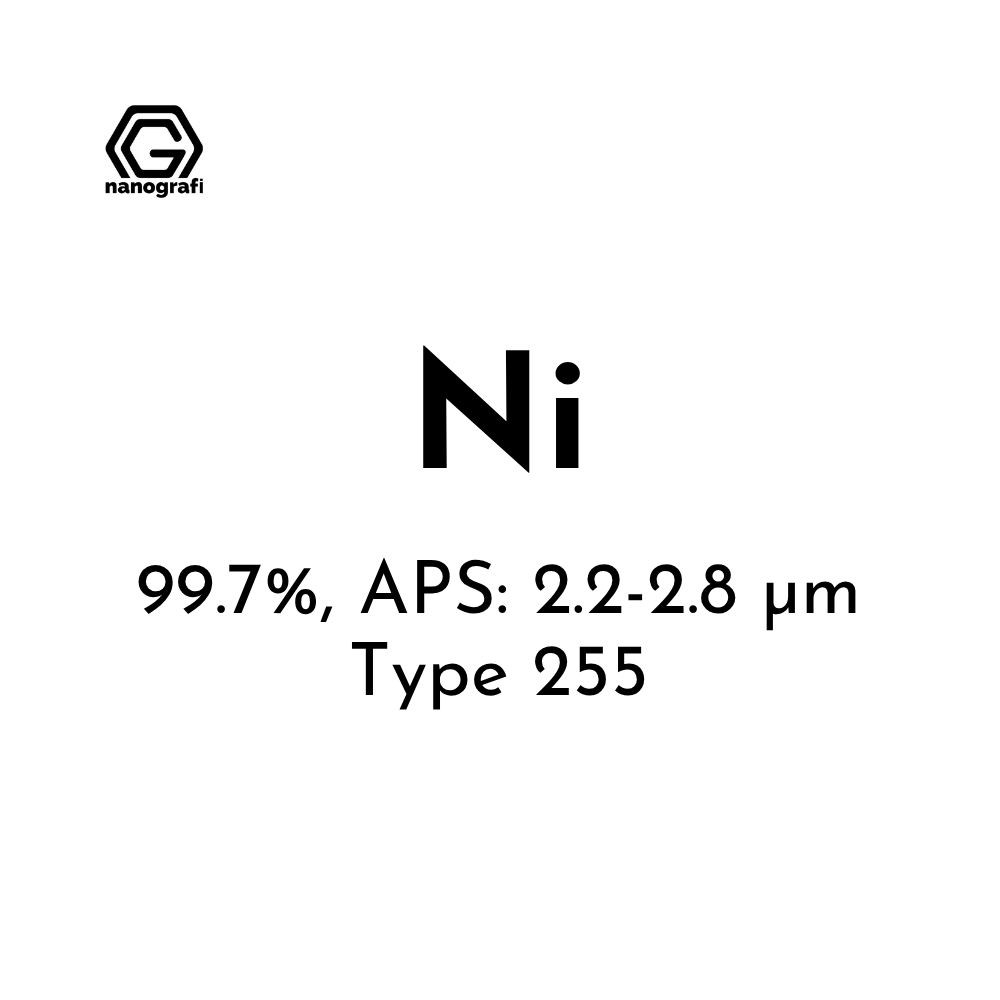 Nickel (Ni) Micron Powder Type 255, Purity: >99.7 %, APS: 2.2–2.8 μm