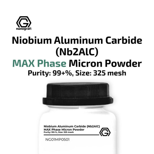 Nanografi NG01MP0501 Niobium Aluminum Carbide (Nb2AlC) MAX Phase Micron Powder, APS: 325 Mesh