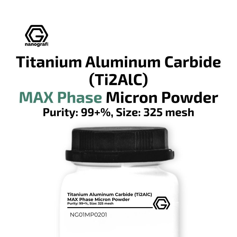 Titanium Aluminum Carbide (Ti2AlC) MAX Phase Micron Powder, APS: 325 Mesh, Purity: 99+ % - Nanografi Advanced Materials