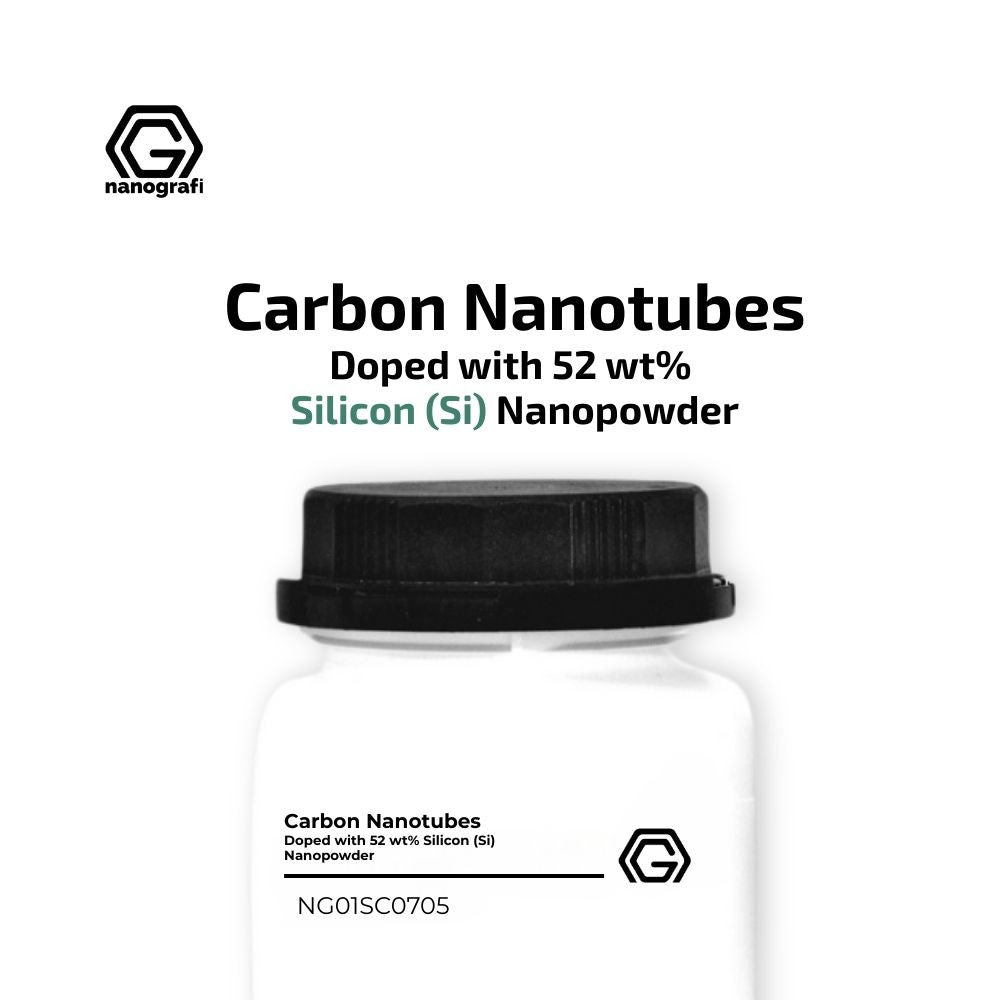 Carbon Nanotubes Doped with 52 wt% Silicon (Si) Nanopowder/Nanoparticles